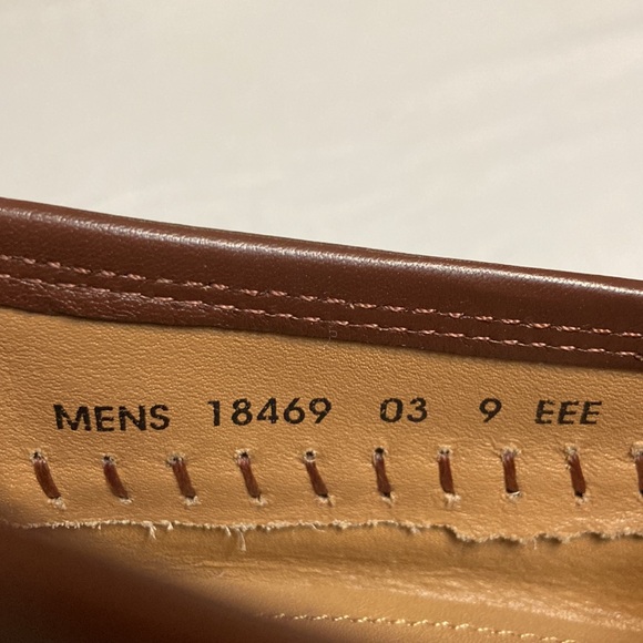 Florsheim Mens All Leather Crock Print Dress Shoes - Wide Width - EUC size 9EEE - Picture 6 of 9